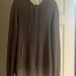 All Saints light knit zip up hoodie